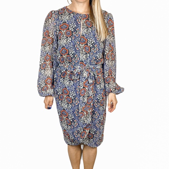 Walter Baker Dress Melissa Navy Pansy Size Small - Picture 4 of 13